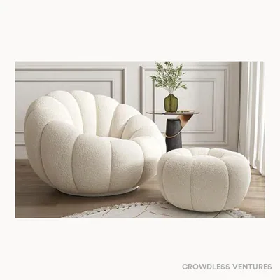 Pouf compressé 95 × 95 × 70 cm