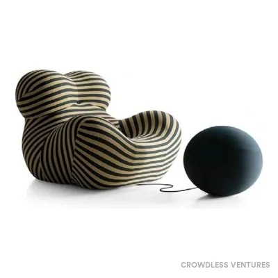 Fauteuil lounge compressé 118 × 102 × 93 cm