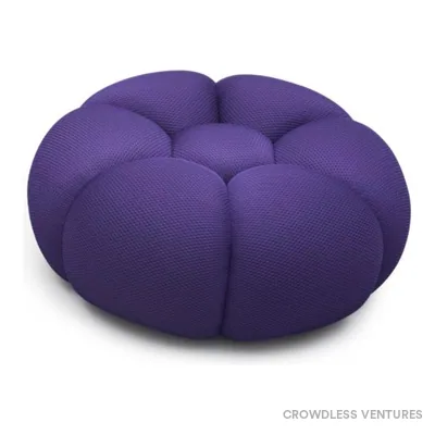 Pouf compressé bulle 80 × 80 × 36 cm