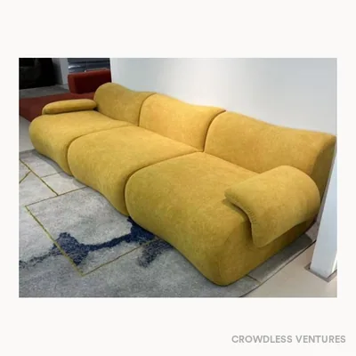 Canapé compressé 3 places deux accoudoirs 290 × 100 × 65 cm